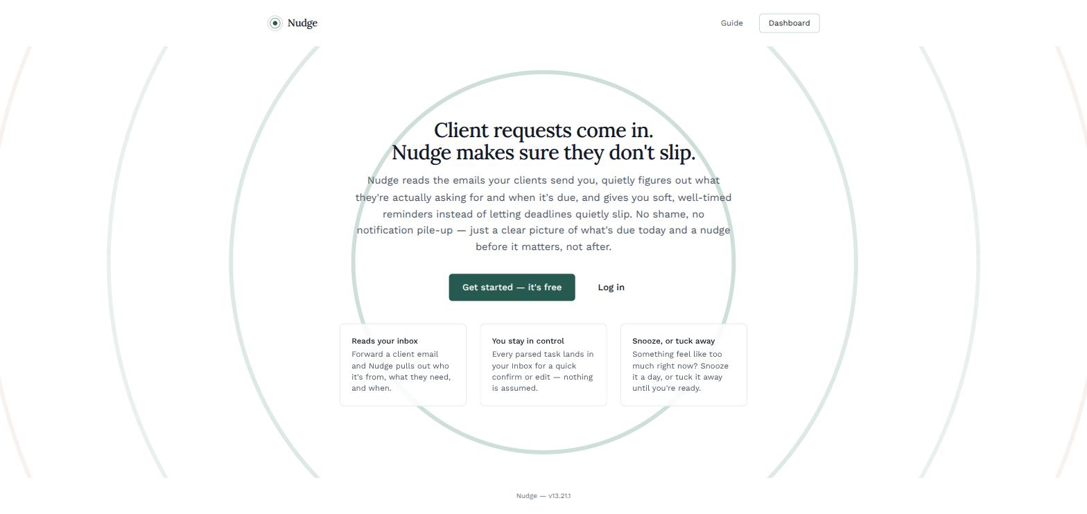 Nudge — A Gentle Place to Put Things Down